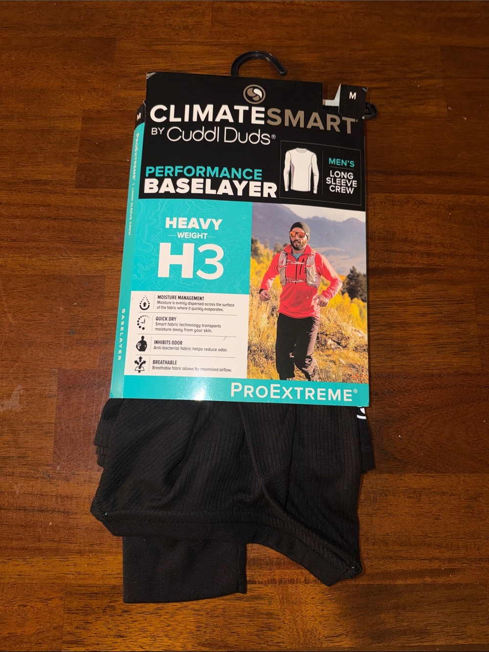 ClimateSmart by Cuddl Duds Performance Baselayer Men’s long sleeve Crew Shirt.